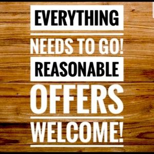 Everything must go excluding Christmas items